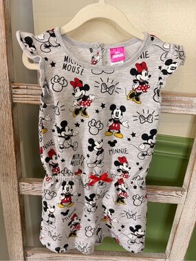 🎀 Disney Mickey Minnie Mouse Girls Romper Jumpsuit 4T
